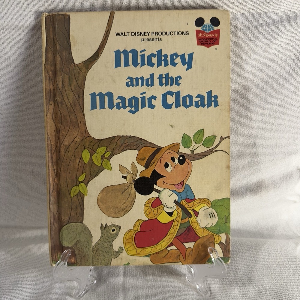 Mickey And The Magic Cloak Vintage 1975 Walt Disney Hardcover Book Mickey Mouse